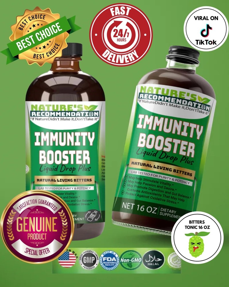 Immunity Booster Natural Living Bitters 16 oz made with Bitter Melon