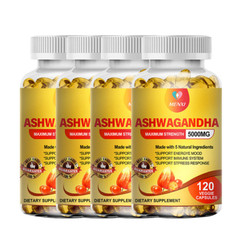 5000mg Organic Ashwagandha Root Extract Vegan High Strength Capsules 120 Pills