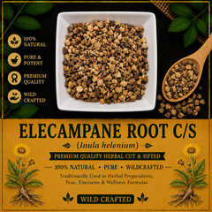 Elecampane Root C/S Inula helenium Cut & Sifted Herbal Tea Premium Root | USA