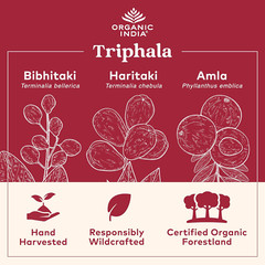 Organic India Triphala Capsules Organic – Herbal Supplement with Amla, Bibhitaki