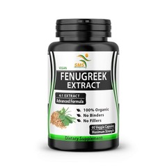 FENUGREEK SEED PILLS 2000mg DAILY EXTRACT 60 VEGGIE CAPSULES ORGANIC NON GMO