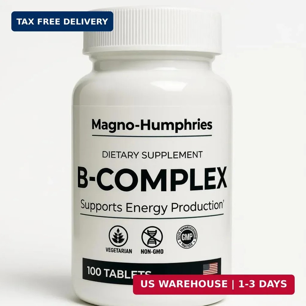 Vitamin B-Complex – 100 Tablets | Energy Metabolism & Nerve Support | Balanced B