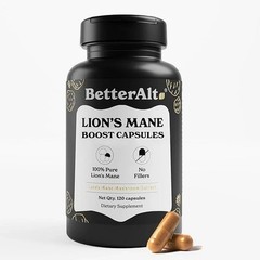 Better Alt Lions Mane Mushroom Supplement, 100% Lions Mane Powder 120 Count D969