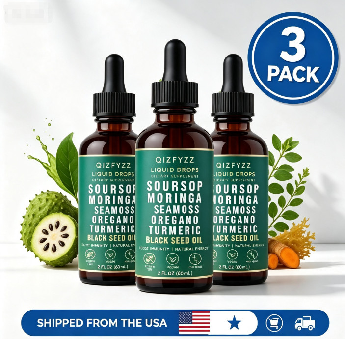 3x Qizfyzz 10 Bitters Liquid Drops Soursop in 1 Herbal Extracts Health Overall