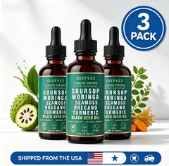 3x Qizfyzz 10 Bitters Liquid Drops Soursop in 1 Herbal Extracts Health Overall