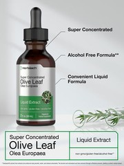Olive Leaf Extract Liquid | 2 fl oz | Alcohol Free, Vegetarian | by Horbaach