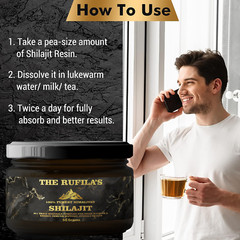 100% Pure Himalayan Shilajit Resin Extremely Potent 50g Jar + Measuring Spoon FS