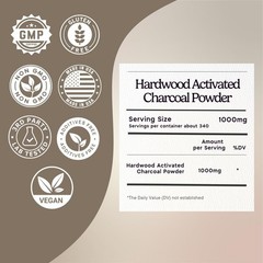 100% Natural Hardwood Activated Charcoal Powder – Whitens Teeth, Rejuvenates Ski