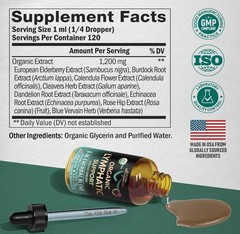 Nutra Harmony Organic Lymphatic Drainage Drop 4oz Echinacea Elderberry EXP 08/28
