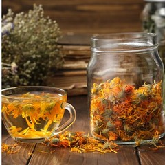 Calendula Marigold Cut & Sifted Organic Dry Herb Natural 28.3g 1 OZ Orange