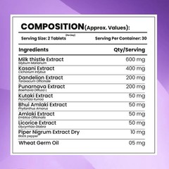 Meadbery Liver Detox, Milk Thistle 600mg, 180 Tablets t840
