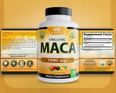 NaturaLife Labs Organic Maca Root – Black, Red & Yellow 150 Count (Pack of 1)