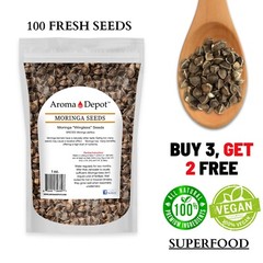 Moringa Seeds 1 oz. Wingless Semillas de Moringa Pepa oleifera Approx. 100 Seeds