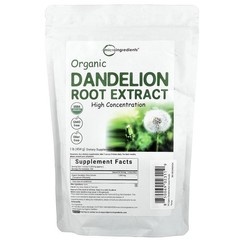 Organic Dandelion Root Extract, High Concentration, 1 lb (454 g)