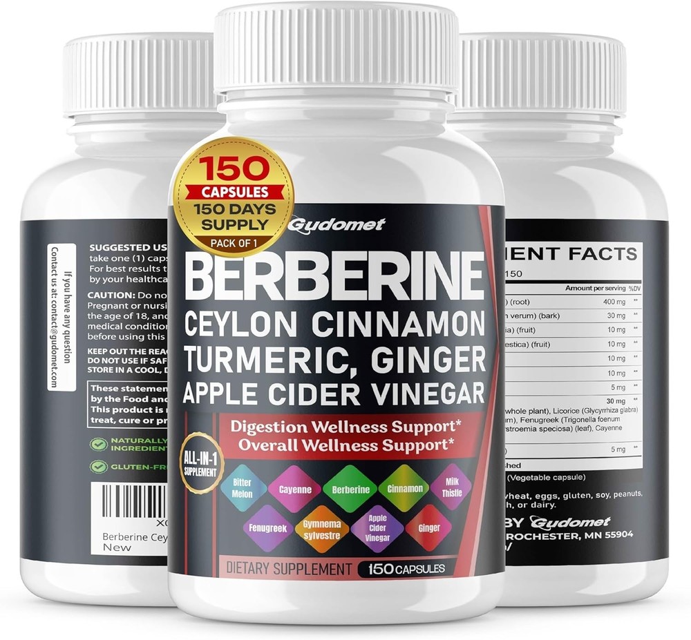 Berberine Ceylon Cinnamon – All-In-1 Supplement with Bitter Melon AVG Gymnema Sy