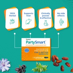 Himalaya PartySmart Capsules 5 Capsules Ayurvedic Herbal Liver Health
