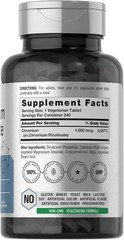 Horbäach Chromium Picolinate 1000mcg | 240 Tablets | Vegetarian, Non-GMO & Glute