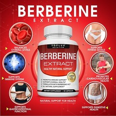 Berberine HCl 1800 MG Premium 90 CAPSULES- (Non-GMO, Gluten Free Vegetarian)