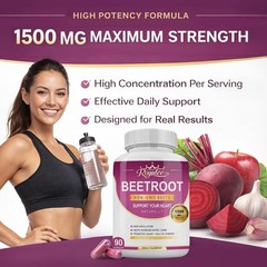 Natural Nitric Oxide Booster – 1500mg Organic Beetroot for Energy & Recovery