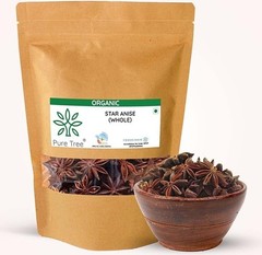 Organic Whole Anise Stars 100% Pure, Non-GMO Illicium Verum, Culinary & Digest