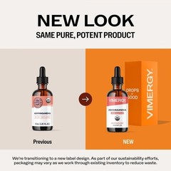 Organic Ashwagandha Liquid Extract 220mg, Stress Relief, Mood Support, Vegan, No