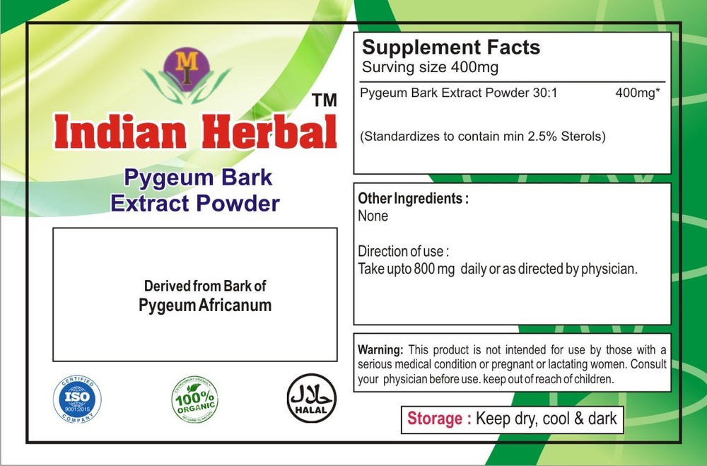 Pygeum Bark 30:1 Extract Powder Pure and High Quality