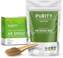 Organic He Shou Wu 5oz – 30:1 Concentrated Fo-Ti Extract + Free Bamboo Spoon