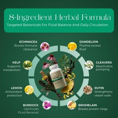 Lymphatic Drainage Supplement – Lymphatic Drainage Capsules with Dandelion, B…