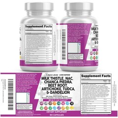 Milk Thistle NAC Chanca Piedra Beet Root Artichoke Astragalus Dandelion Root – L