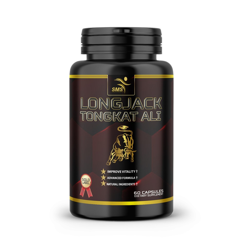 TONGKAT LONGJACK 100% PURE ROOT GRADE ‘A’ EXTRACT 200:1 60 CAPSULES