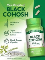 Black Cohosh 700mg | 100 Capsules | Non-GMO, Gluten Free | by Nature’s Truth