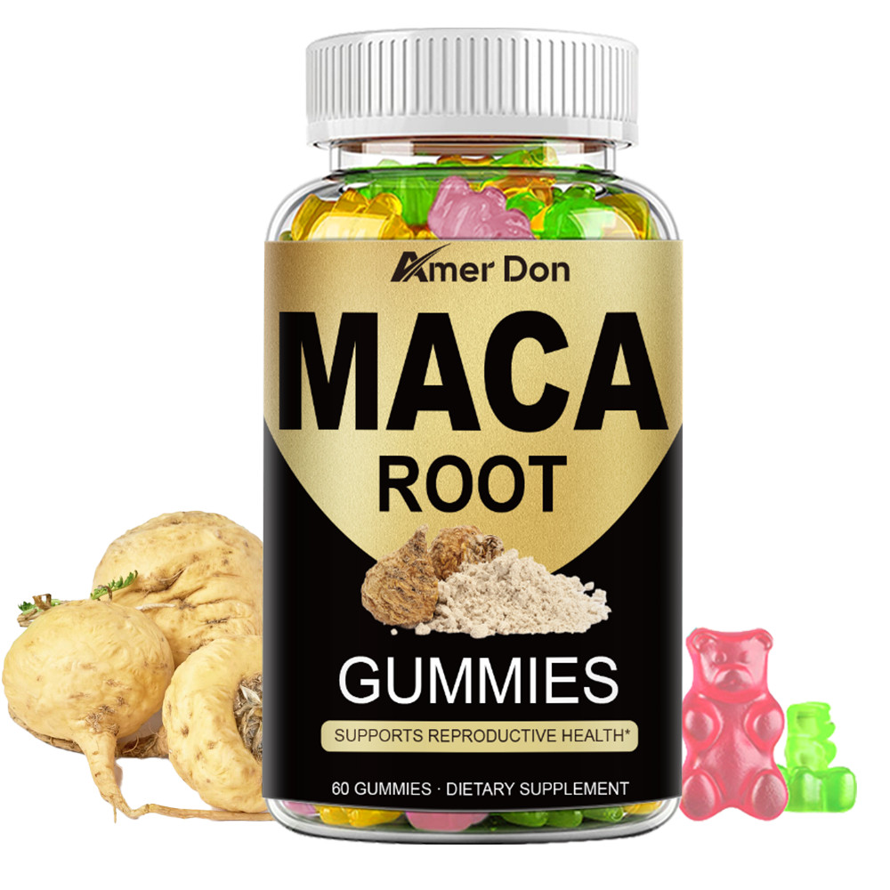 Organic Maca Root 60 Gummy 200mg, Peruvian Maca Non-GMO Extract for Men & Women