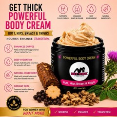 Get Thick POWERFUL Booty Women’s Enhancement Body Cream Butt, Hips & Thighs