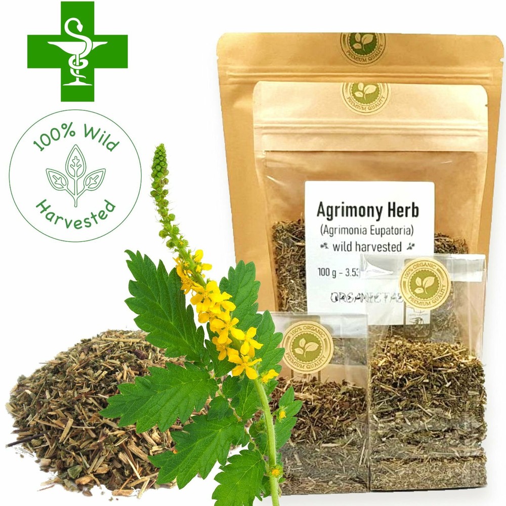 Organic AGRIMONY HERB / Sticklewort Wild Harvested Cut Dried Agrimonia Eupatoria