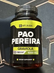Welbuda Pao Pereira, Graviola Dietary Supplement 180 Vegan Caps Exp 07/2027