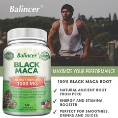 Black Maca Highest Potency Available 1000mg Supports Desire Stamina Energy