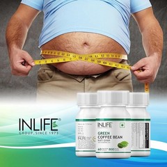 INLIFE Green Coffee Beans Extract Capsules | With 50% Chlorogenic Acid 60N N471