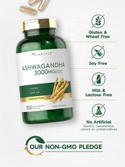 Ashwagandha Capsules 3000mg | 300 Count | Non-GMO, Gluten Free | by Carlyle