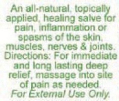 GOODBYE PAIN! Topical Herbal | Organic | St Johns Wort | $8 for small, $20 large