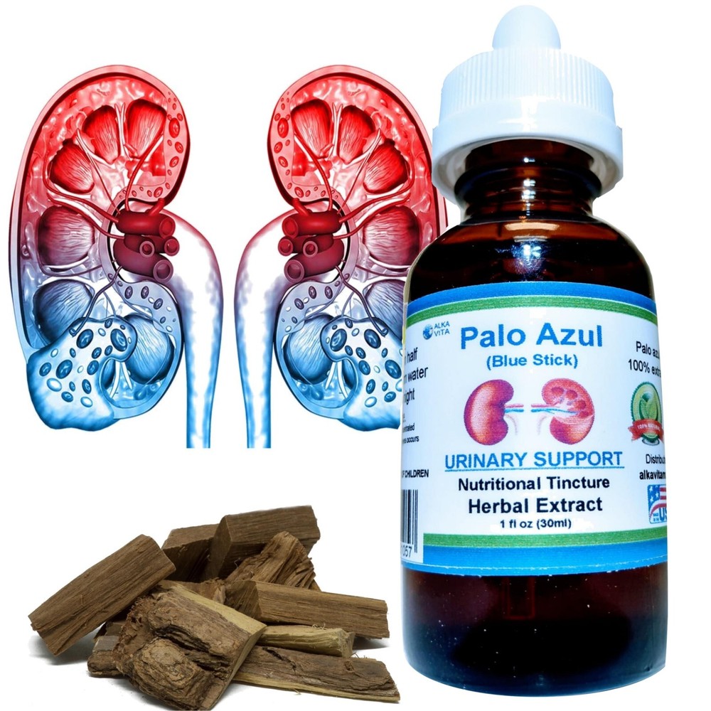 Rinones Limpios Saludables Palo Azul & Silica Gotas Herbales Natural Supplemento