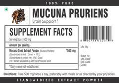Mucuna Pruriens Extract Powder 10x L-Dopa POWERFUL Dopamine Cowhage Mood Support