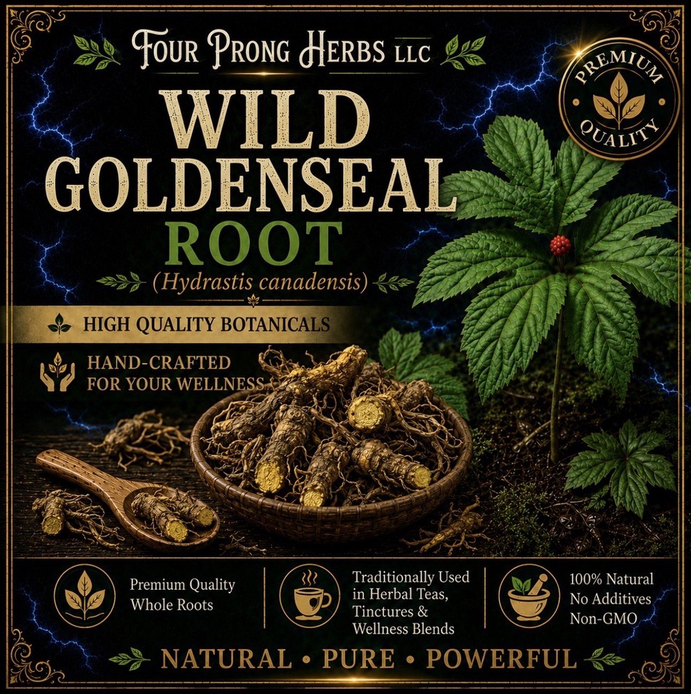 Wild Goldenseal Root Dried Whole 2026 Appalachian Harvest 1 Oz.