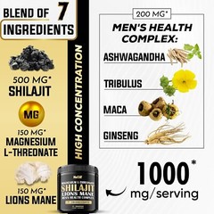 Shilajit Pure Himalayan Organic 1000mg Health Complex As Ashwagandha, Maca Ro…