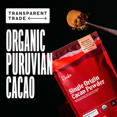 Organic Cacao Powder – Unsweetened, Non-Alkalized, 8Oz Resealable Bag | Single O