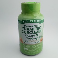 Turmeric Curcumin Complex 2000mg 90 Count Black Pepper Nature’s Truth 05/2027