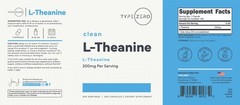 Type Zero L-Theanine (200mg) 200 Capsules – Clean L-Theanine Supplement, Keto
