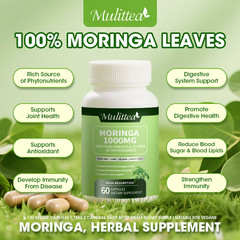 Moringa Oleifera Leaf Powder Organic Herbal Extract Immune Gut Health Support