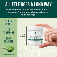 Jade Leaf Ceremonial Grade Matcha Powder, 30g / 1.06oz Tin | Teahouse Edition –