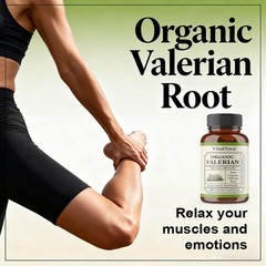 Valerian Root Sleep 120 Capsules Promote Muscle Relaxation Heart Health Mood