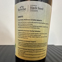 Serene Herbs Black Seed Bitters Liquid Vegan GMP Detox Energy 16 fl oz